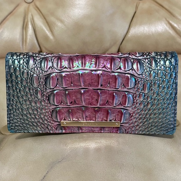Brahmin Violet Quartz Ady Wallet Melbourne Leather READ - Picture 2 of 14